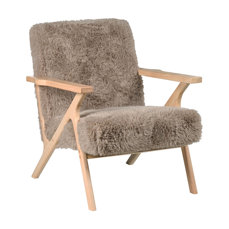 Upholstered Slipper Chair, Taupe
