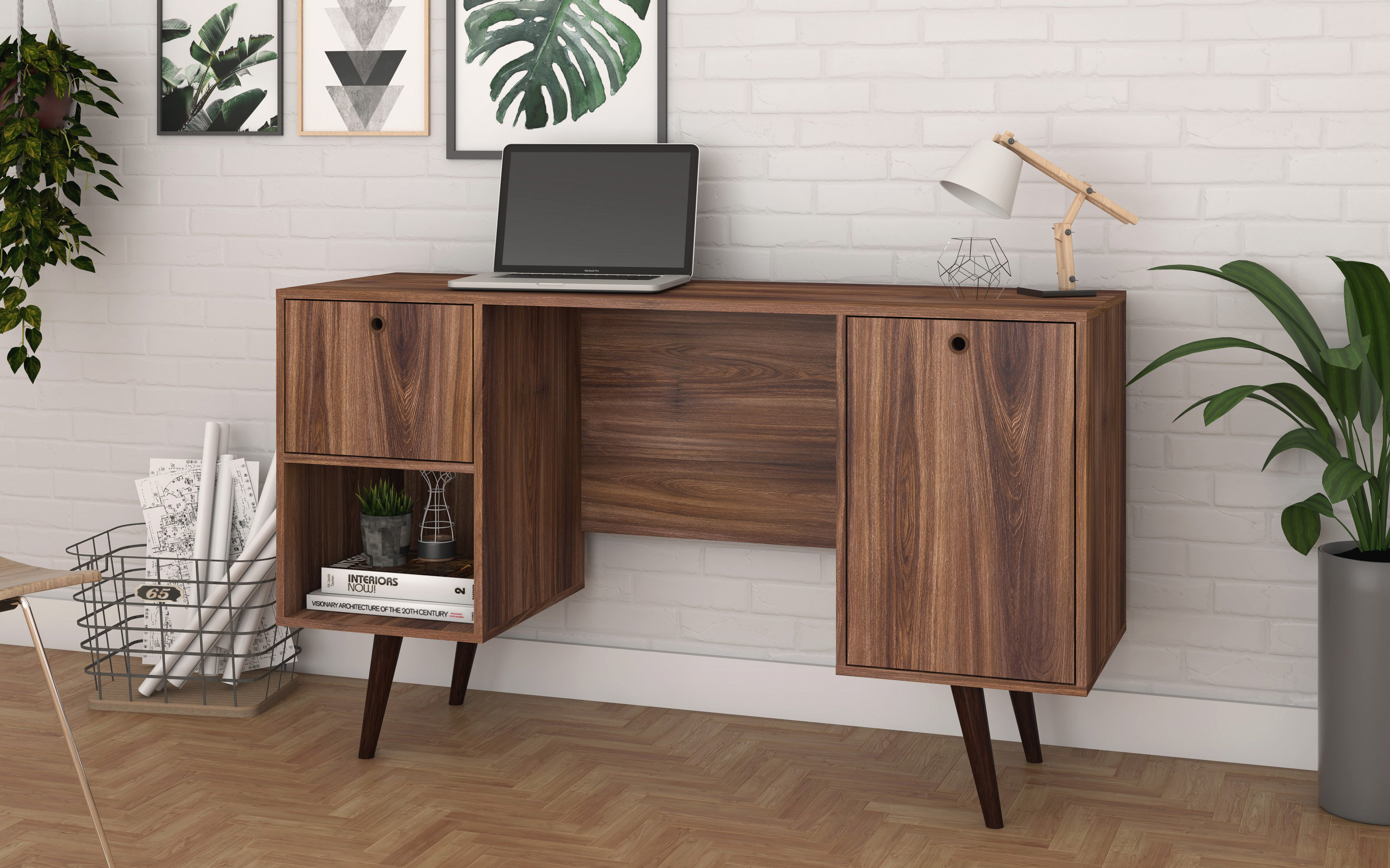 Livingston Single Cabinet Writing Desk