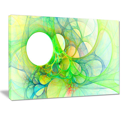 Fractal Angel Wings in Green - impression sur toile tendue