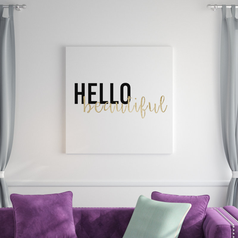 Golden Quote I by Anna Hambly - Wrapped Canvas Print, 91cm H x 91cm W