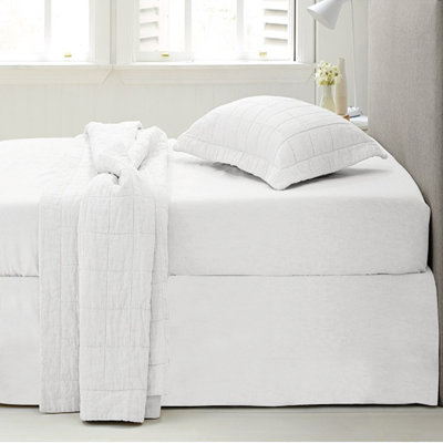 Jupe de lit en microfibre à densité de tissage 1500 fils et jupe de lit 14 po