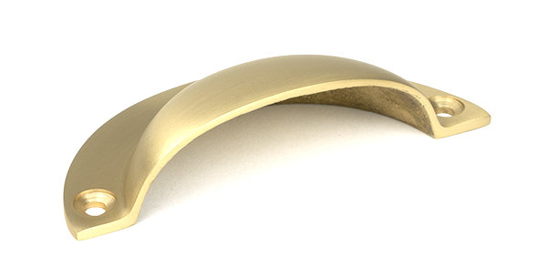 Plain Bin Pull, 2.6", Satin Brass