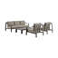 Canapé d'extérieur en aluminium brun