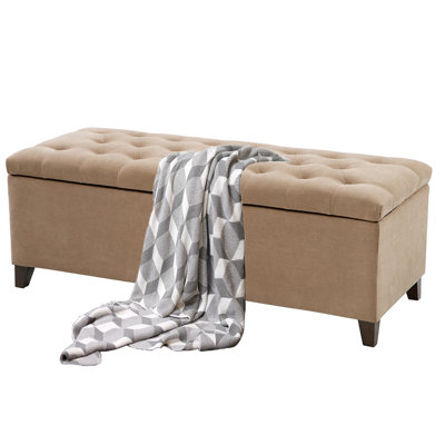 Jahmere 100% Polyester Upholstered Storage Bench by Hokku Designs