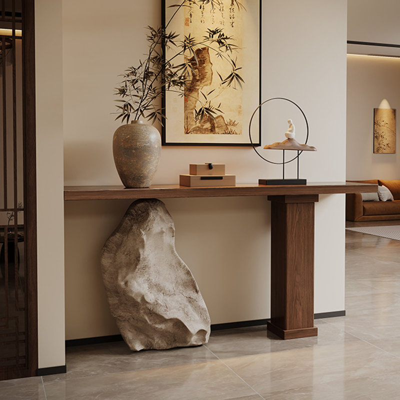 Chinese style modern fashionable console table, 31.5" H x 63" W x 11.8" D