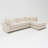 Abramson Beige L-Shaped Modular Reversible Cloud Sofa-1317561446