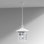 Lanterne suspendue d'extérieur à 1 lumière en aluminium et verre martelé réglable à 1 lumière H 10,7 po H