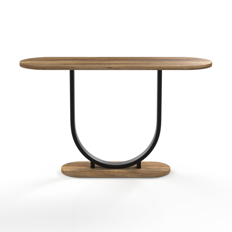 Purifoy Oval Sofa Table with U-Shaped Steel Base