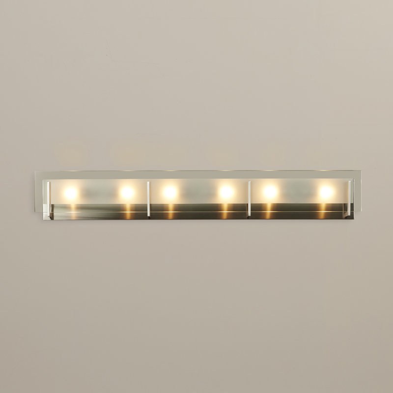Latitude 6-Light Dimmable Bath Bar, 60W G-9, Brushed Nickel