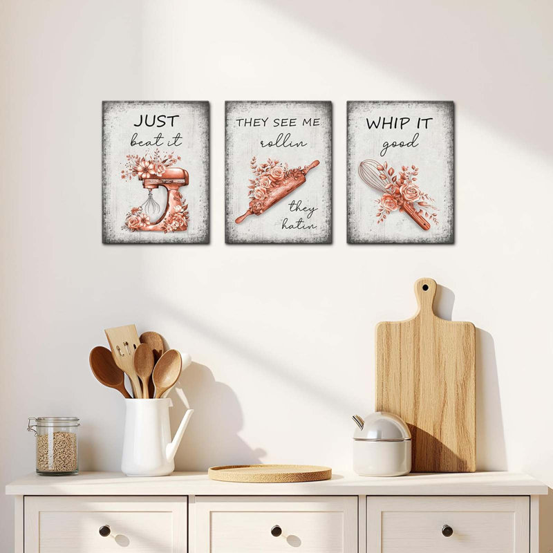 Bakery Wall Art Kitchen Picture Prints On Canvas Bakery Quote Painting Bakery Room Decor Framed Cooking Gift Each Piece 12X16inch