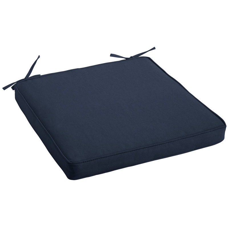 Outdoor 3'' Dining Chair Seat Cushion, 3" H x 20" W x 20" D, Canvas Navy Sunbrella® Canvas