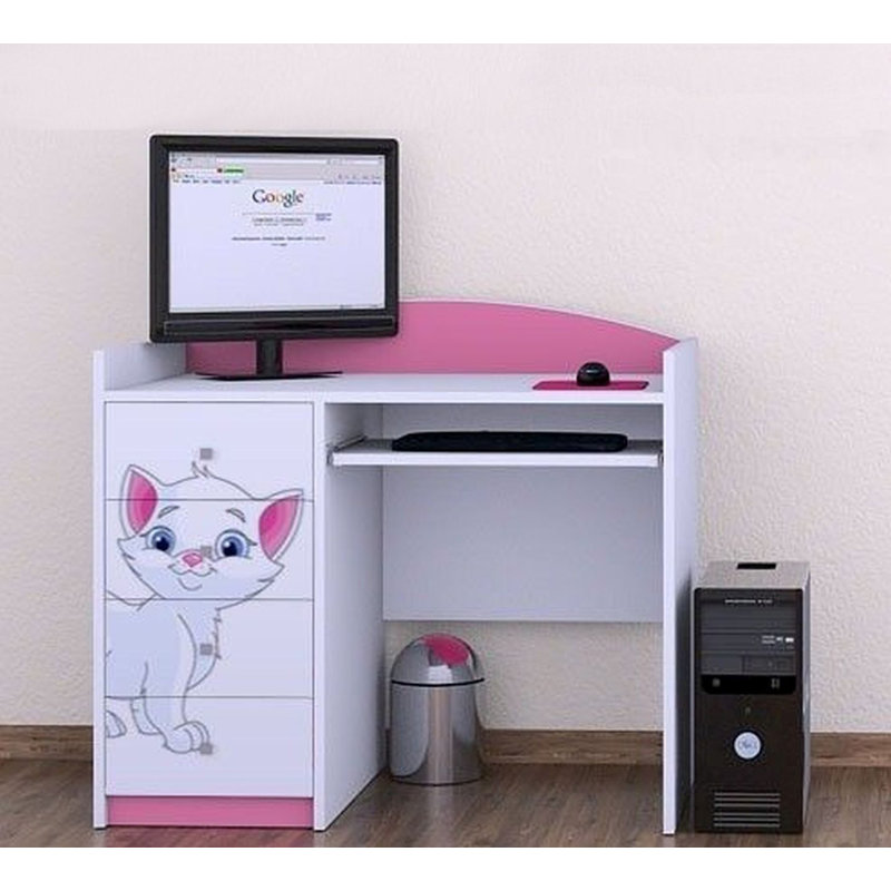 Dex 100cm Computer Desk, Pink