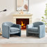 Divaraj - Set of 2 31.2" Wide Upholstered Barrel Accent Chair