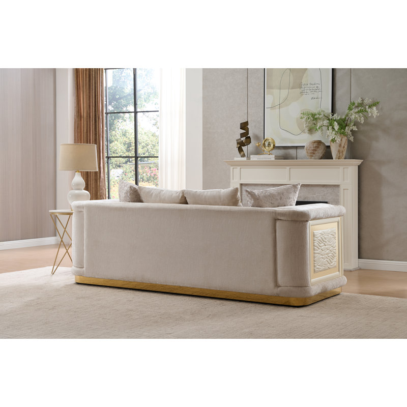 Valencia Gold Accent Luxe Sofa
