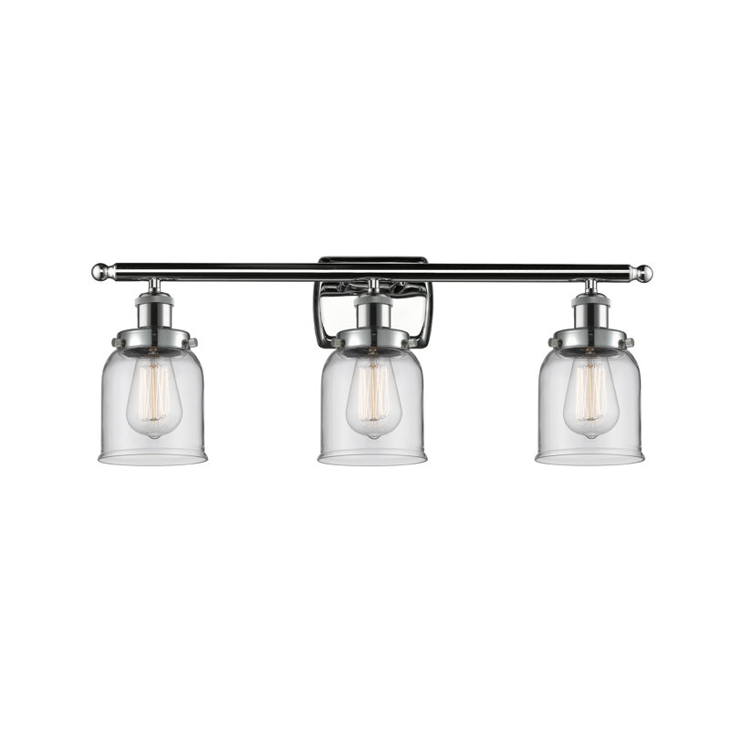 Éclairage pour meuble-lavabo 3 lumières 26 po Ballston Urban Bell, Clair, Chrome poli, Incandescent