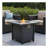 28-inch Iron Square Propane Fire Pit Table