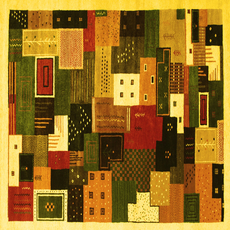 Performance Abstract Indoor Rug, Square 6'