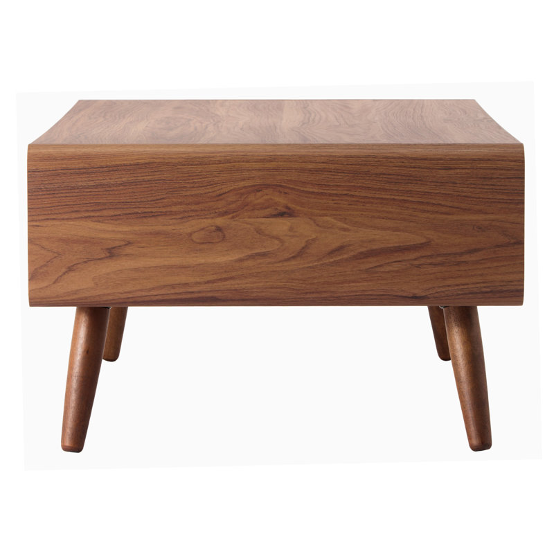 Bria 4-Leg Coffee Table with Storage, Walnut
