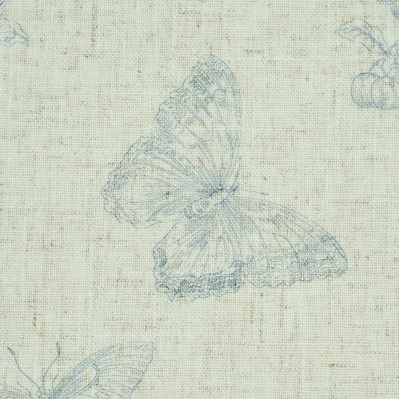 Baudin Butterfly Linen Wallpaper, Blue