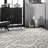 Adry Moroccan Shag Tasseled Cream/Charcoal Area Rug-187719682