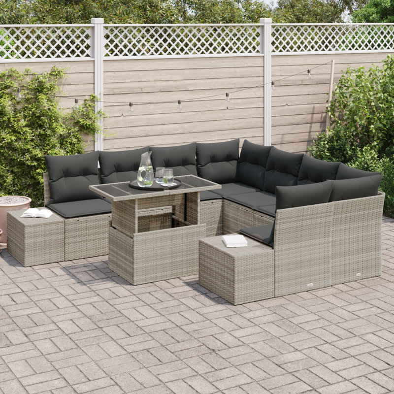 234cm Wide Patio Sofa with Cushions