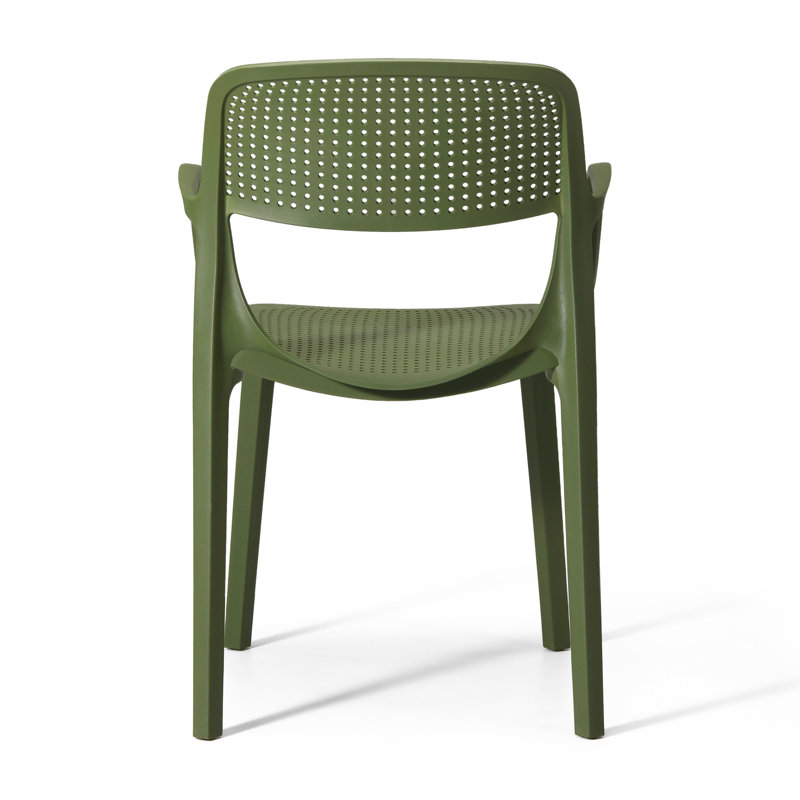 Outdoor Stacking Dining Armchair, Green