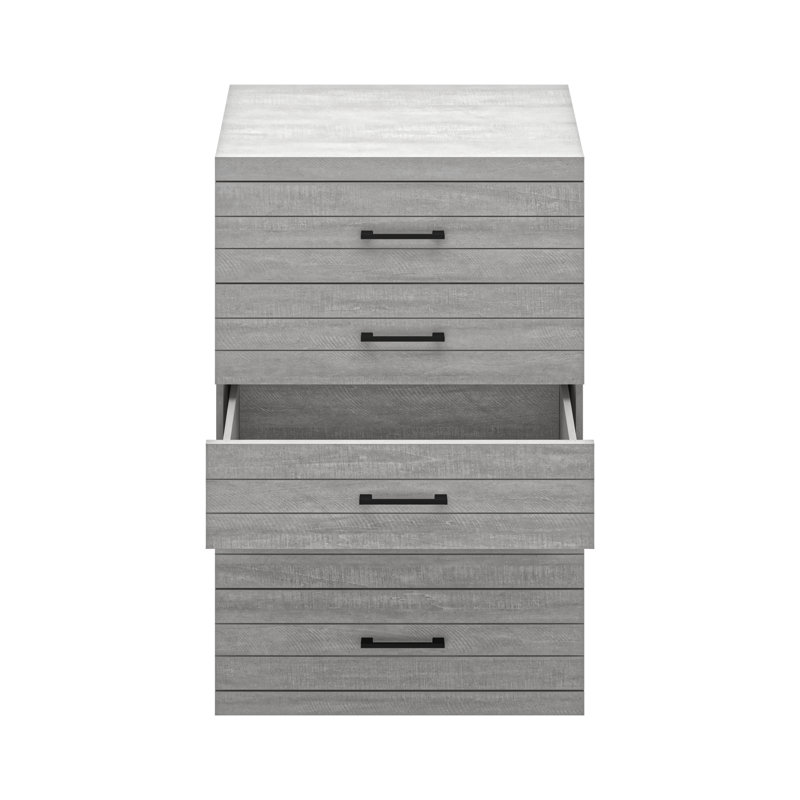 Commode 5 tiroirs Avigail, Gris poudré