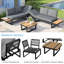 279.5cm Wide L-Shaped Metal Patio Sectional Set