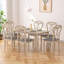 Ensemble de table de salle à manger en bois massif 7 pièces Bovill, table de cuisine et 6 chaises de cuisine pour 4 à 6 personnes, table de salle à manger avec cadre en bois d'hévéa pour la salle à manger