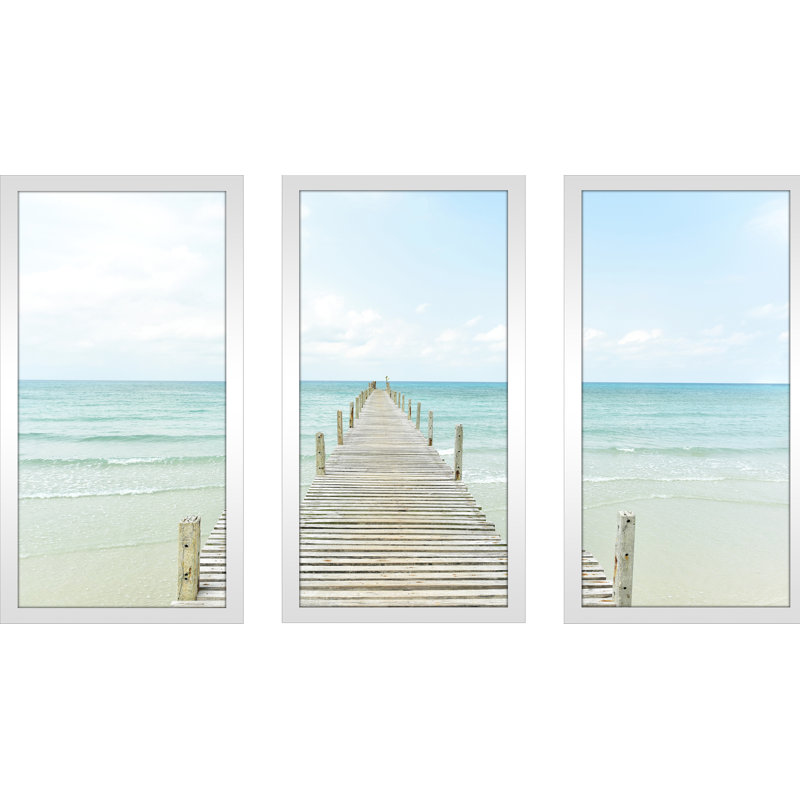 «By the Dock», ensemble de 3 reproductions de photos sur plastique, H 25,5 po x l 40,5 po x P 1 po