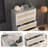 5-Drawer Rattan Dresser, Wooden Chest with Wide Top-962091541