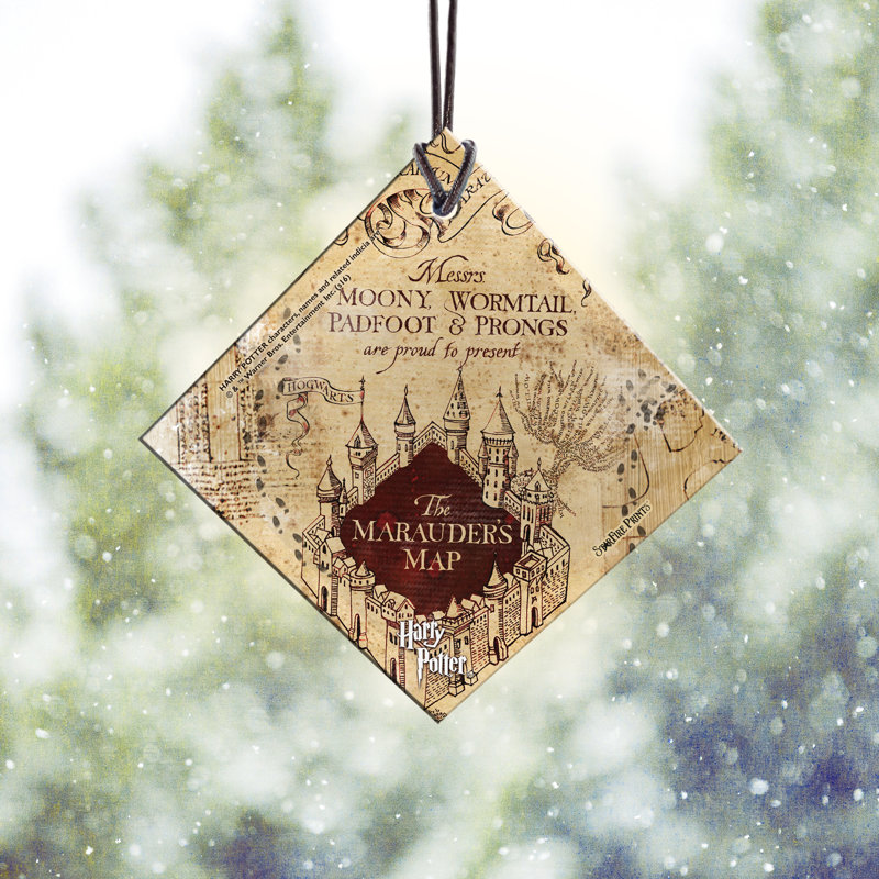 «Harry Potter Marauders Map I Solennly jure», reproduction imprimée sur verre et Suncatcher