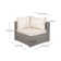 Ensemble de conversation modulaire en rotin 4 pièces avec coussin Aimaan