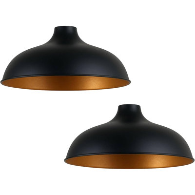 2Pack Metal Ceiling Lamp Shade 36cm – Modern Large Pendant Light Shade, Replacement Ceiling Light Shade for Kitchen, Bedroom, Living Room