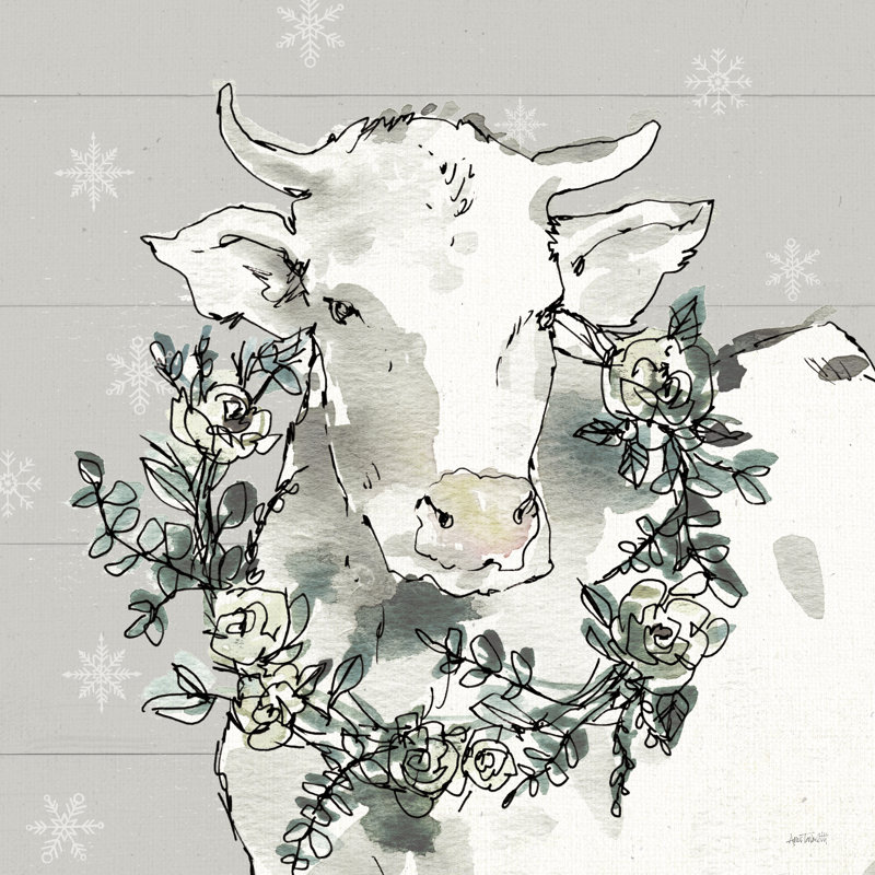 Modern Farmhouse XII Snowflakes by Anne Tavoletti - Wrapped Canvas Print, 76cm H x 76cm W