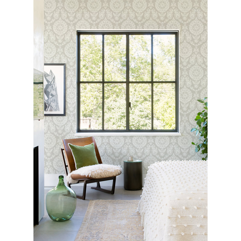 Helm 33' L x 20.5" W Wallpaper Roll, Taupe