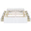 6 lit plateforme en bois blanc pour grand lit - Structure robuste et élégante avec 6 tiroirs fermes-1101901207