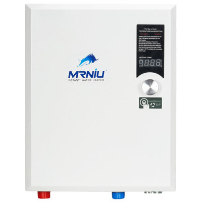 Chauffe-eau électrique sans réservoir 24Kw 220V, affichage de la température à DEL, eau chaude instantanée à la demande, conception peu encombrante pour la douche de toute la maison - Alimentation en eau chaude sans fin pour un usage résidentiel