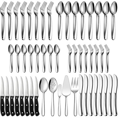 Latitude Run® Kristofor Stainless Steel Flatware Set - Service for 12