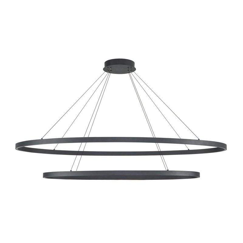 Ovale 2 - Light LED Chandelier, Black