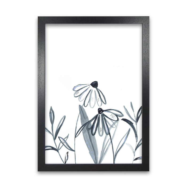 Meadow Line Work by Laura Irwin - Print, 59.4cm H x 42cm W x 3cm D, Black Framed