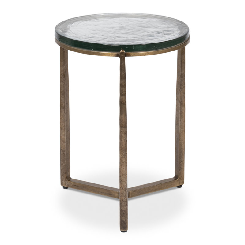 Dorsey Glass End Table, 22" H x 17" W x 16" D