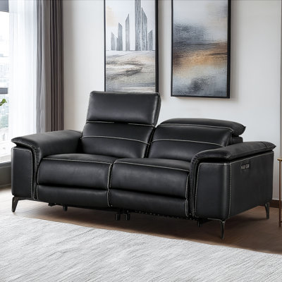 Chelita 72" Vegan Leather Reclining Loveseat