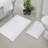 Bedding Craft Cotton Bathmat, 21x34 in, White Bathroom Rug