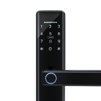 Verrou de porte intelligent à empreinte digitale, biométrique, tactile, mot de passe numérique sans clé, porte de contrôle de clé / empreinte digitale / mot de passe / application 