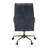 Tinzud Gray Leather Office Chair