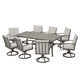 Whittlesey Rectangular Aluminum Dining Set with Cushions