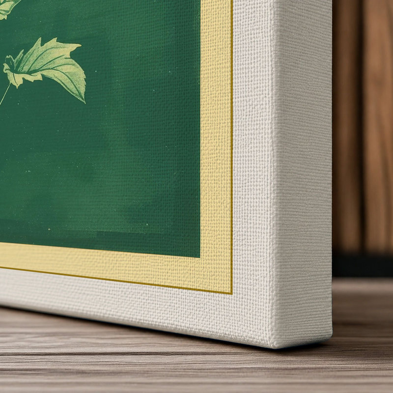 Pale Flowering Study Botanical - Wrapped Canvas, 18x12 - 45.7 x 30.5 cm, Cream Border