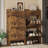 Modern White 4 Door Shoe Cabinet with 2 Drawers, Engineered Wood Storage for Entryway-2072132503