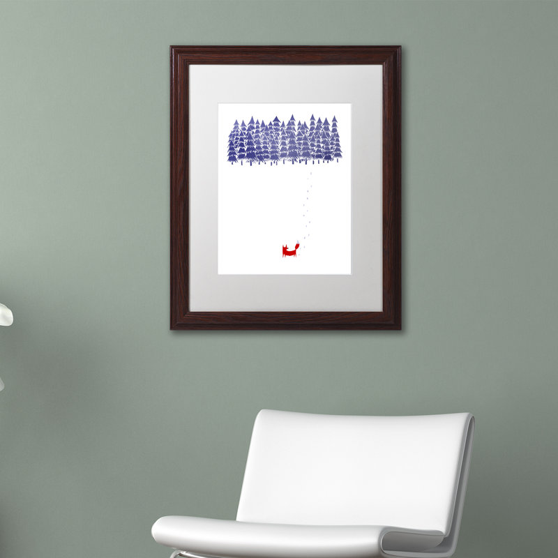 "Alone in the Forest" par Robert Farkas, impression encadrée, H 14 po x l 11 po x P 0,5 po, Argent, Noir